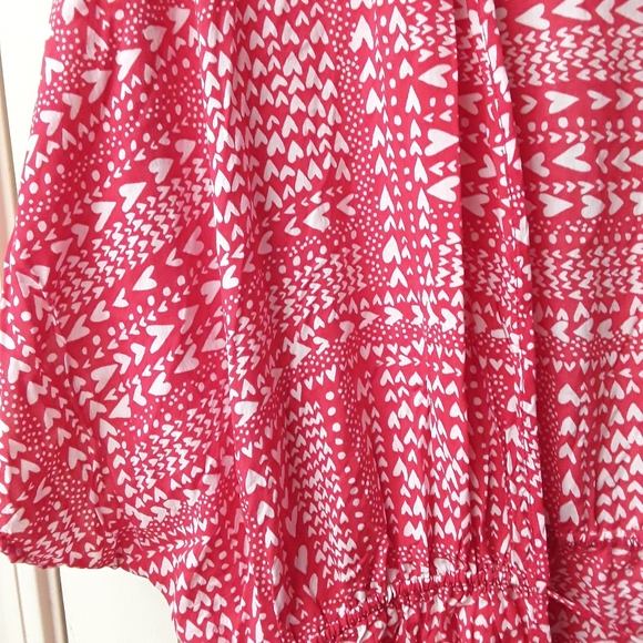 Red Hearts Victoria Secret Kimono Cardigan Top - Picture 4 of 8